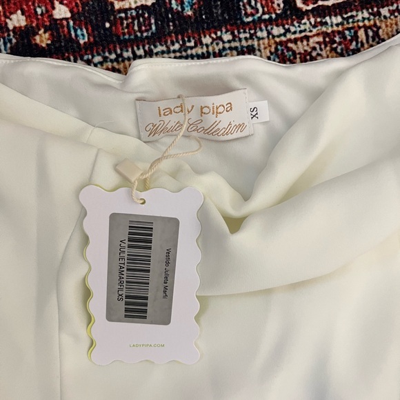 Anthropologie White Bridal Midi Strapless Dress - Picture 6 of 11